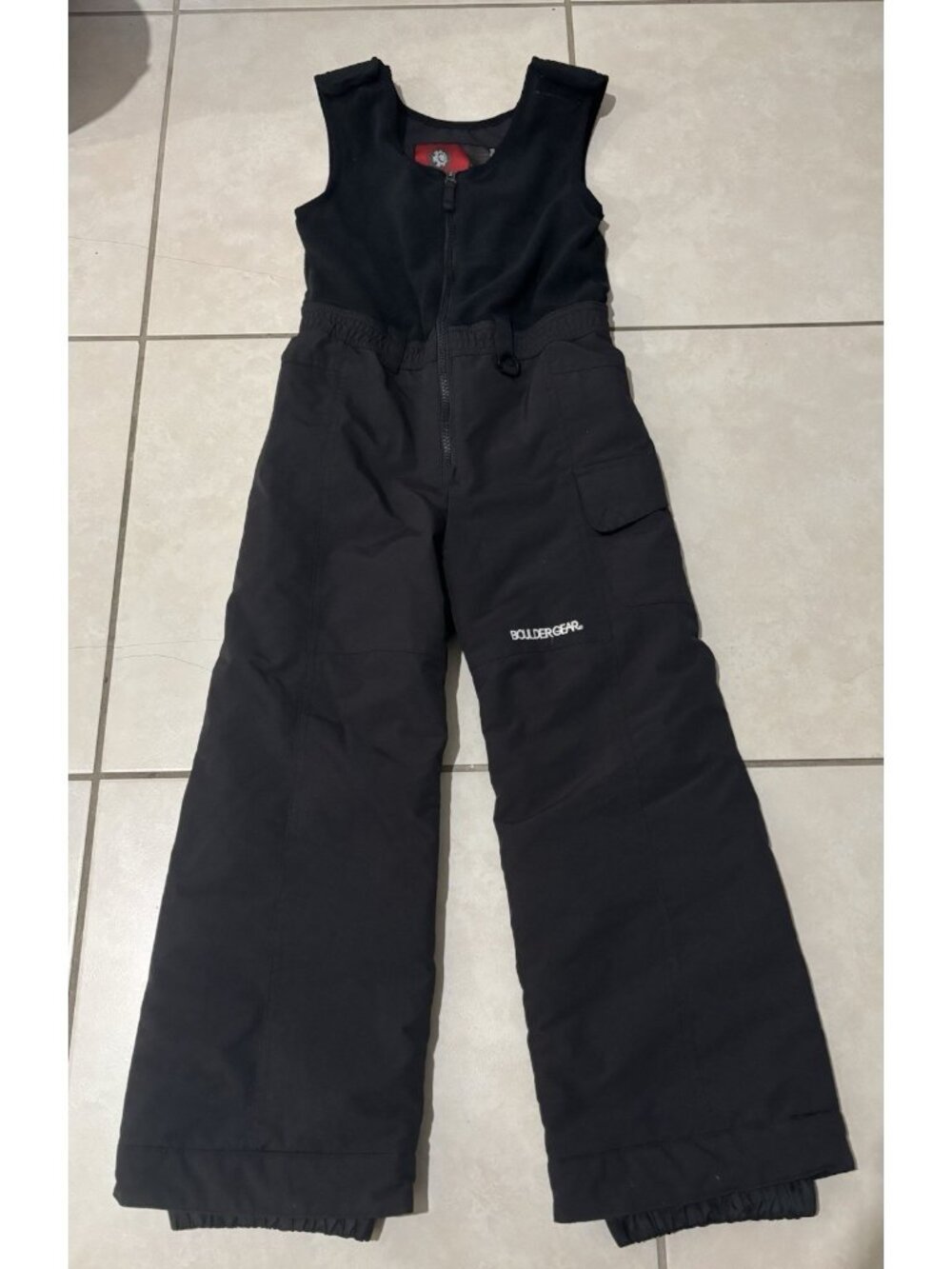 Boulder Gear Black Kids Snow Bib Insulated Ski Snowboard Overall Size 7 Kids